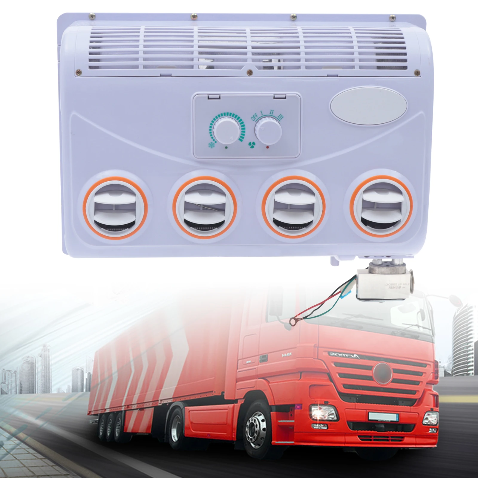 小型エアコンファン,車の換気装置,トラック,キャラバン,掘削機,12v,390cfm,80-100w