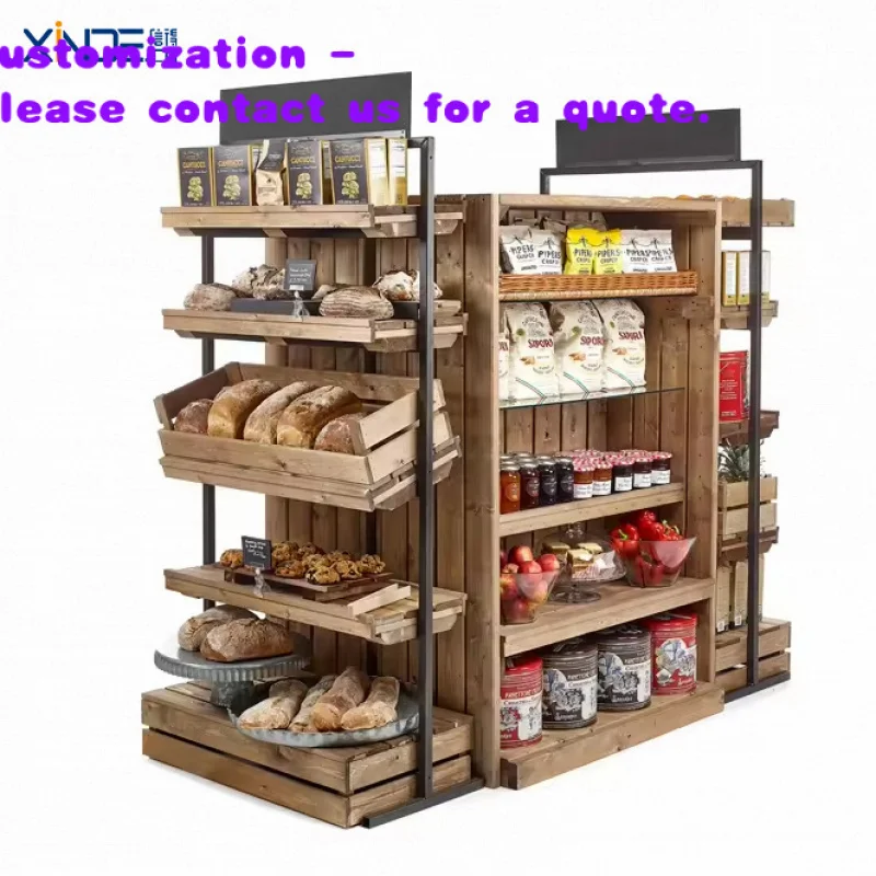 custom.XINDE Double-Sided Steel Structure Supermarket Shelves Display Racks Convenience Stores with Powder Coated