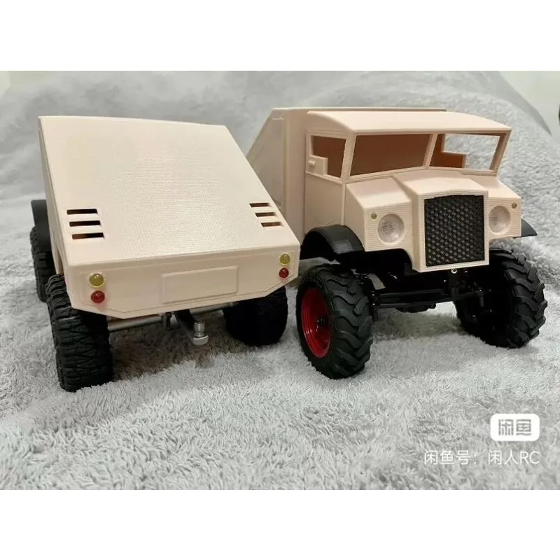 For FMS 1/24 FCX24 Little Q Farmer Tractor Car shell,Unique Ugly-Cute Half Truck Shell, Stock Hole Installation,Larger Than OEM