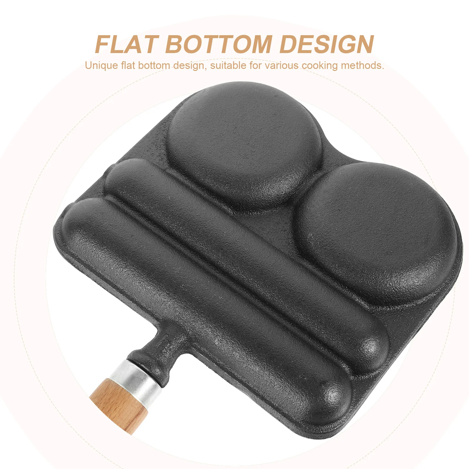 

Nonstick Egg Roasted Sausage Pan Cast Iron Small Frying Pan for Breakfast Burgers Omelette Cookware Kitchen Fried Egg Molds