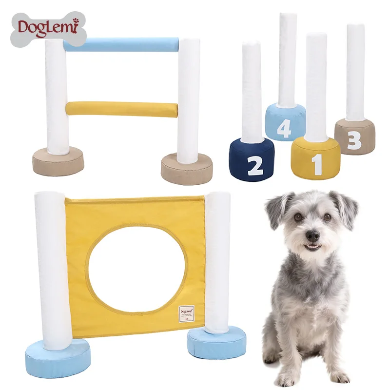

Doglemi Pet Dog Indoor Training Fence Human Dog Interactive Boredom Dog Agility Training Toys Pet Trainings Supplies