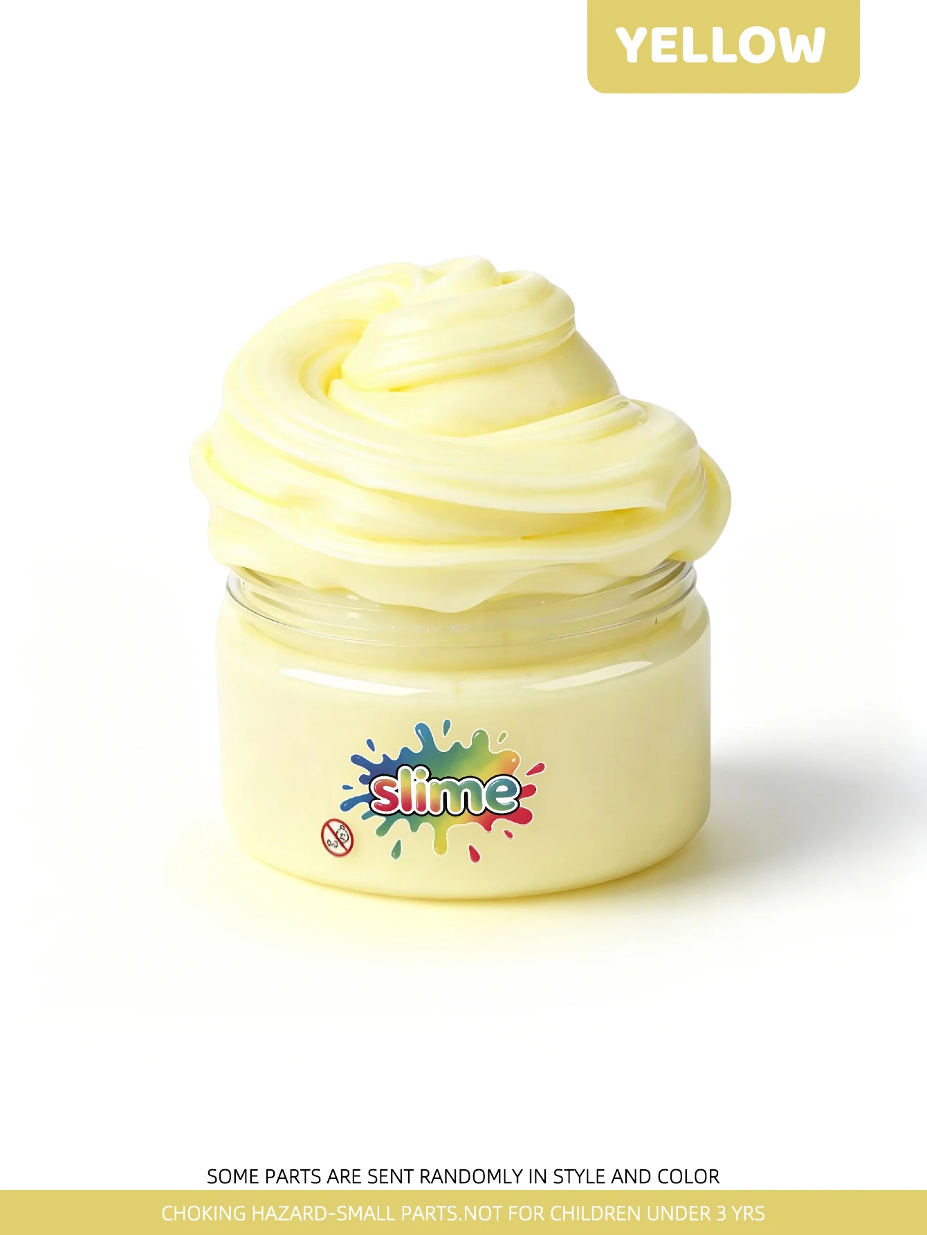 1PC Yellow Butter Slime Toy Creamy Soft Putty Non‑sticky DIY Knead Stress Relief Fidget Toy For Kids.