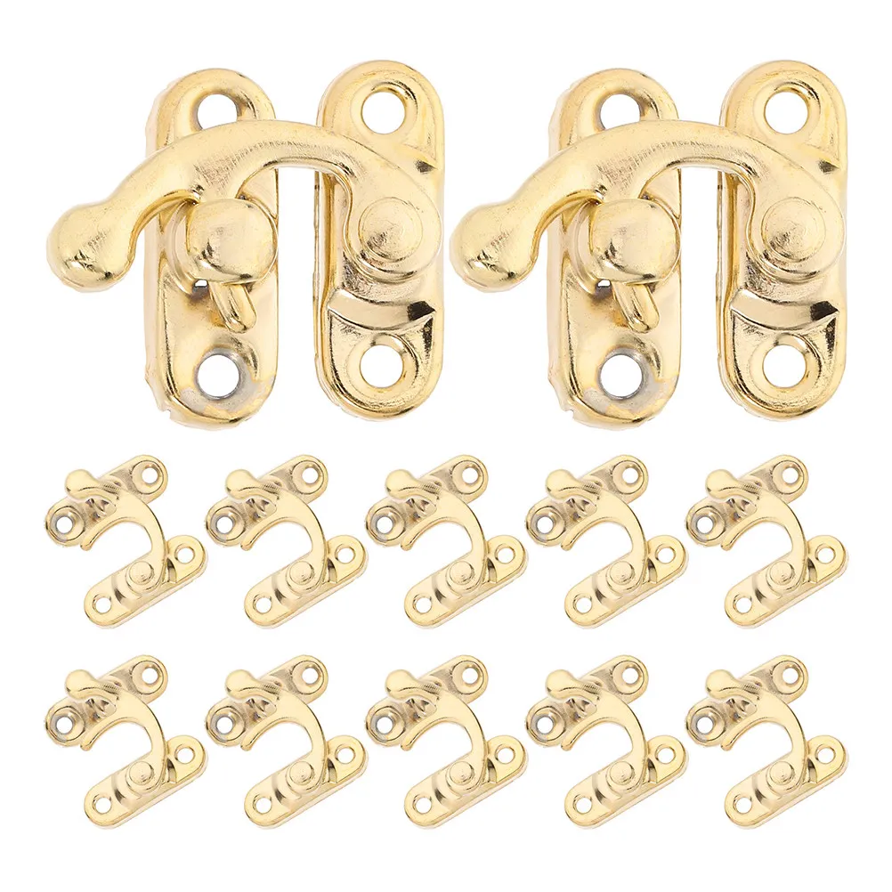 20Pcs Retro Latches Hardware Vintage Iron Box Catch Hasp for Cabinets Jewelry Boxes DIY Wooden Containers Decorative Small Box