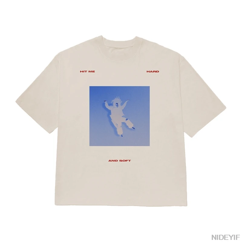 New Album HIT ME HARD AND SOFT 2025 Tour T-shirt Hip Hop B-Billie Tops O-Neck Short Sleeves Eilish Men‘s Women high quality Tees