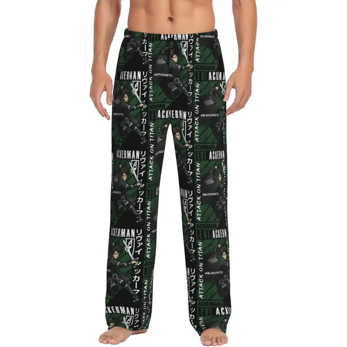 calcas-de-pijama-personalizadas-attack-on-titan-para-homens-desenho-animado-anime-filme-roupa-de-dormir-com-cordao-e-bolsos