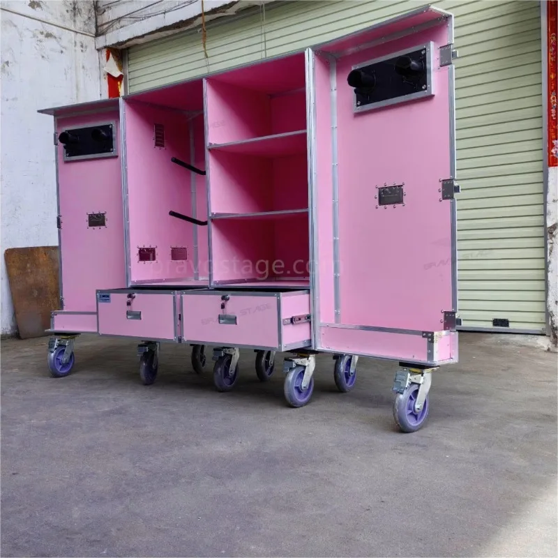 

Custom Pink Aluminum Tack Box, Personalized Saddle Locker & Flight Case for Equestrian Equipment,Professional Horse Saddle Box