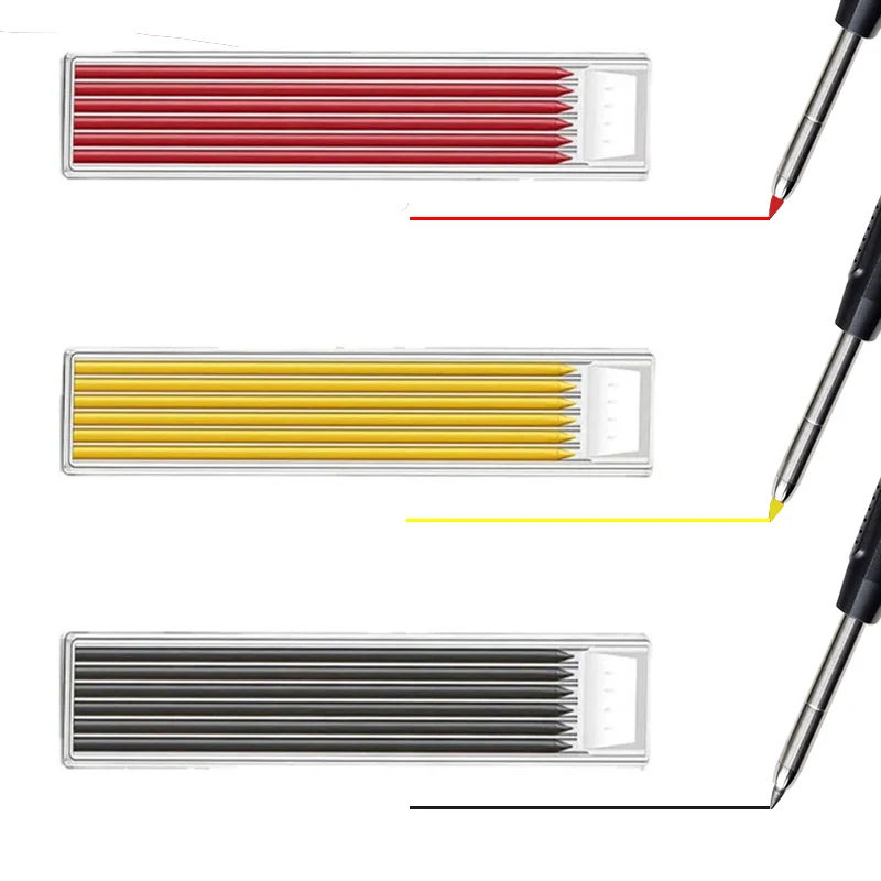2.8mm Woodworking Mechanical Pencil with Protective Cover Pencil Sharpener Multicolor 2B Lead Core Deep Hole Marking Pencil image 3