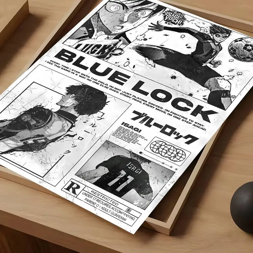 أنيمي B-الأزرق قفل المشارك عالية الجودة طباعة ديكور المنزل جدار الفن جدارية غرفة زخارف للحانات #6