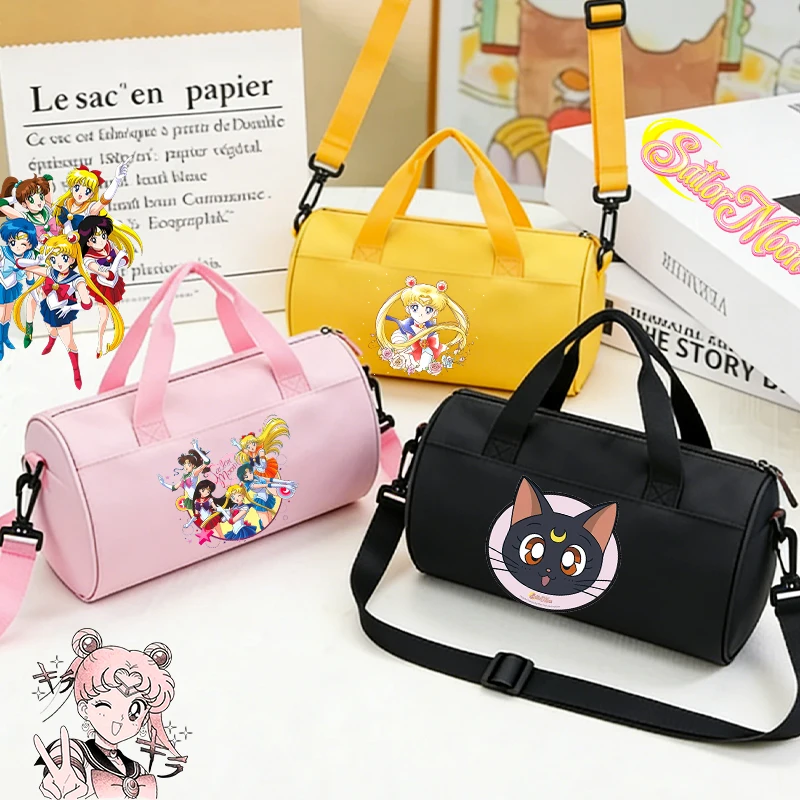 

SailorsMoon Anime Girl's Carry Travel Tote HandBag Case Kids Cute Game Woman Gym Dance Large Capacity Kawaii Sports Shoulder Bag