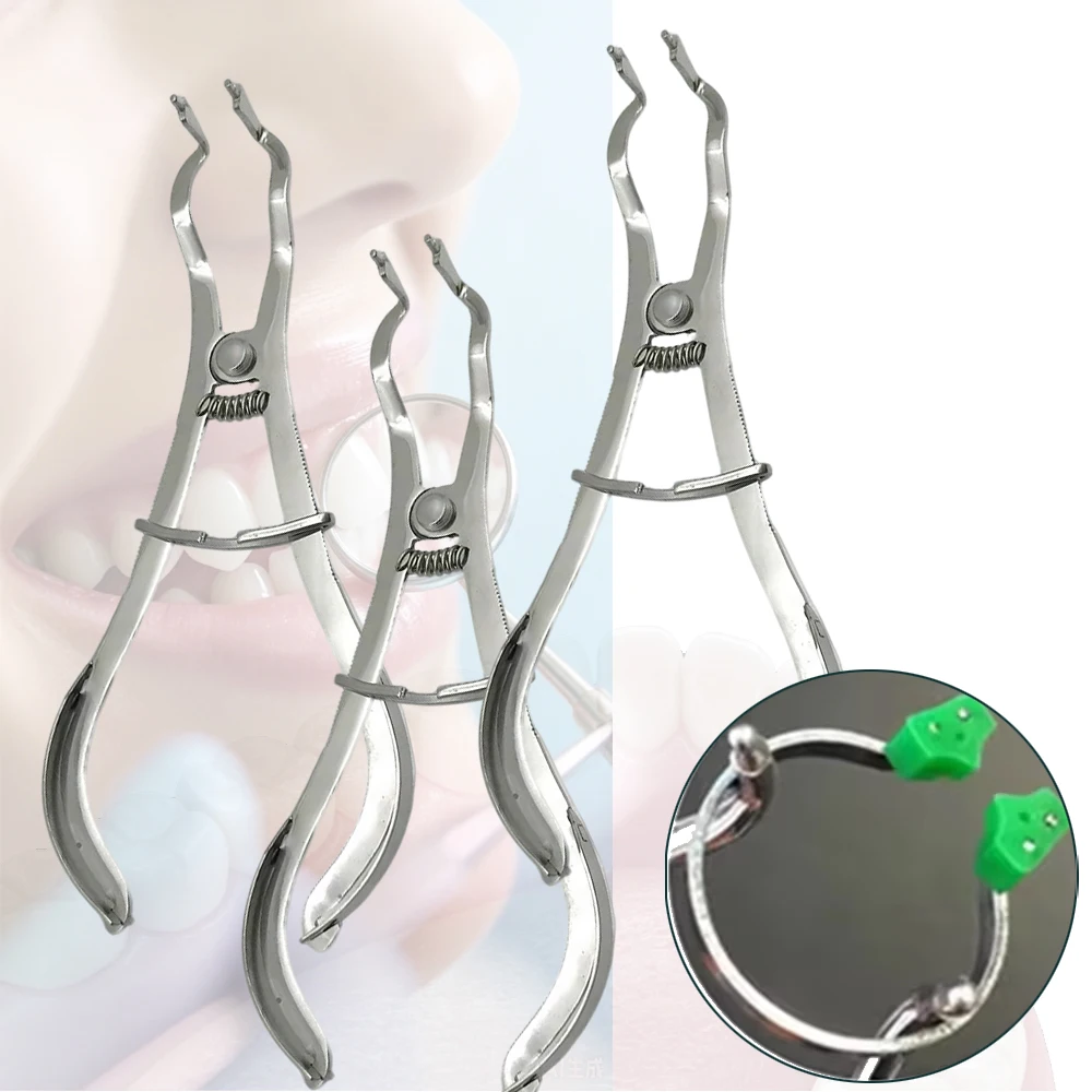3Pcs Dental Stainless Steel Elevator Forceps Crown Remover Broken Tooth Extraction Plier Tool