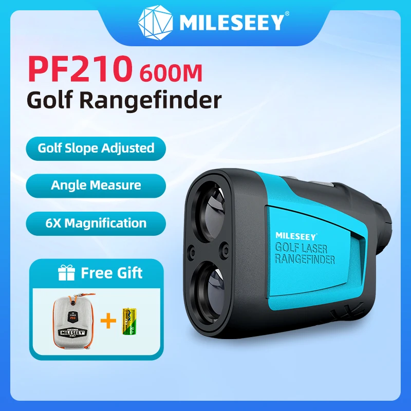 Mileseey-telémetro láser PF210 PF2E PF240 para Golf, telescopio de medida de 600M/yarda, medidor de distancia, Monocular 6X para caza de deporte de