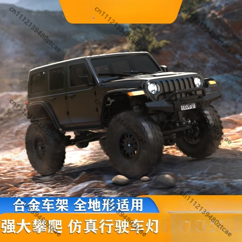 1:24 Scale 4WD RC Rock Crawler, 2.4GHz Remote Control Off-Road Truck, Rechargeable Hobby Toy for Boys Adults