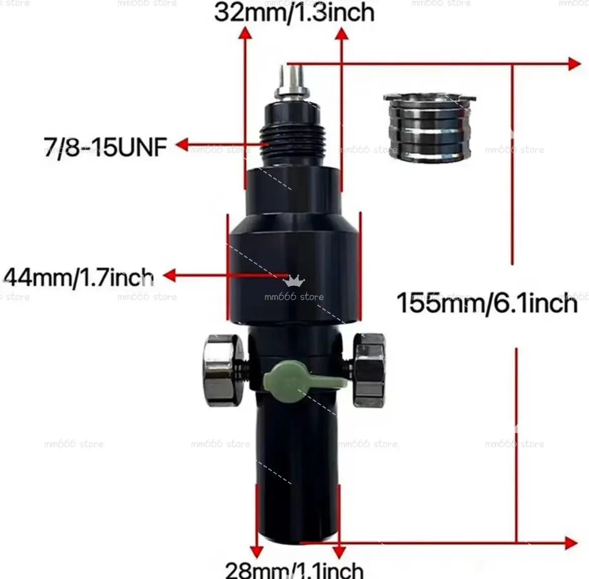 Air Force Bald Eagle Explosion proof Valve, Black Atmospheric Chamber Constant Pressure Valve, Single hole Four hole Nozzle