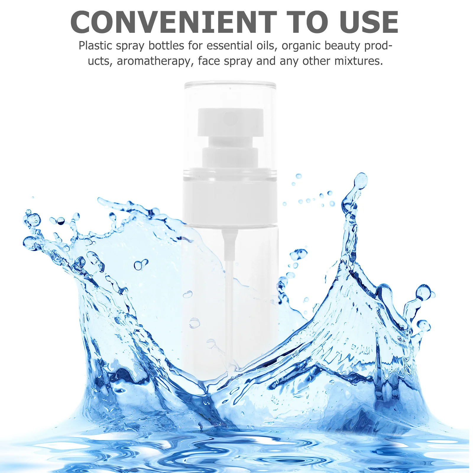 Petite flacon pulvérisateur en plastique rechargeable, taille de voyage, pour brume faciale, Toner capillaire, récipient de liquide Portable, voyage, salle de sport, 5 pièces