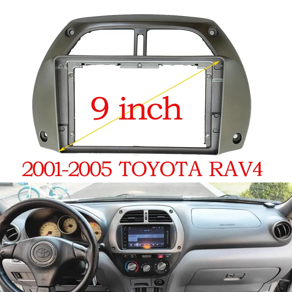 9 Inch For TOYOTA RAV4 RAV 4 2001-2006 Car Radio Android MP5 WIFI GPS Player 2 Din Head Unit Stereo Fascia Panel Dash Frame