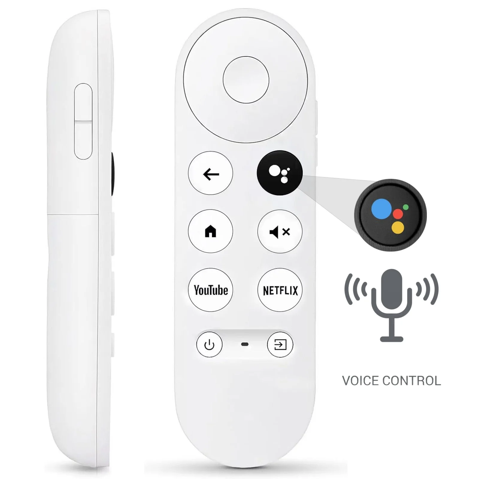 Control Remoto por Voz G9N9N para Google Chromecast 4k Snow TV, Control Remoto de Repuesto para Reproductor de TV Google (Solo para Snow Chromecast Google)