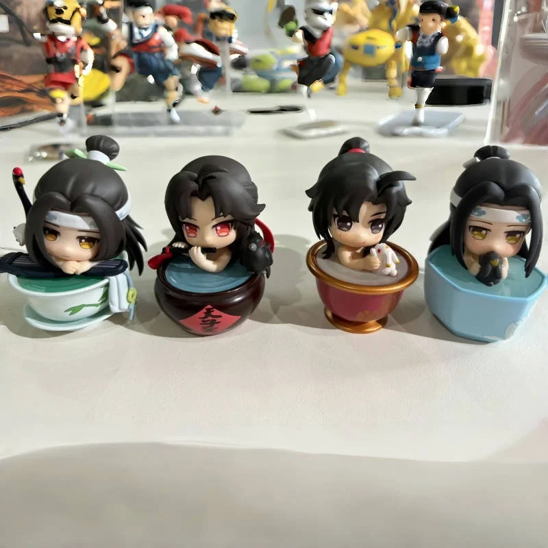 

В наличии Основатель диаболизма Wei Wuxian Lan Wangji Lustrous Jade Chibi Фигурка Коллекция Украшения Модель Игрушки Подарки