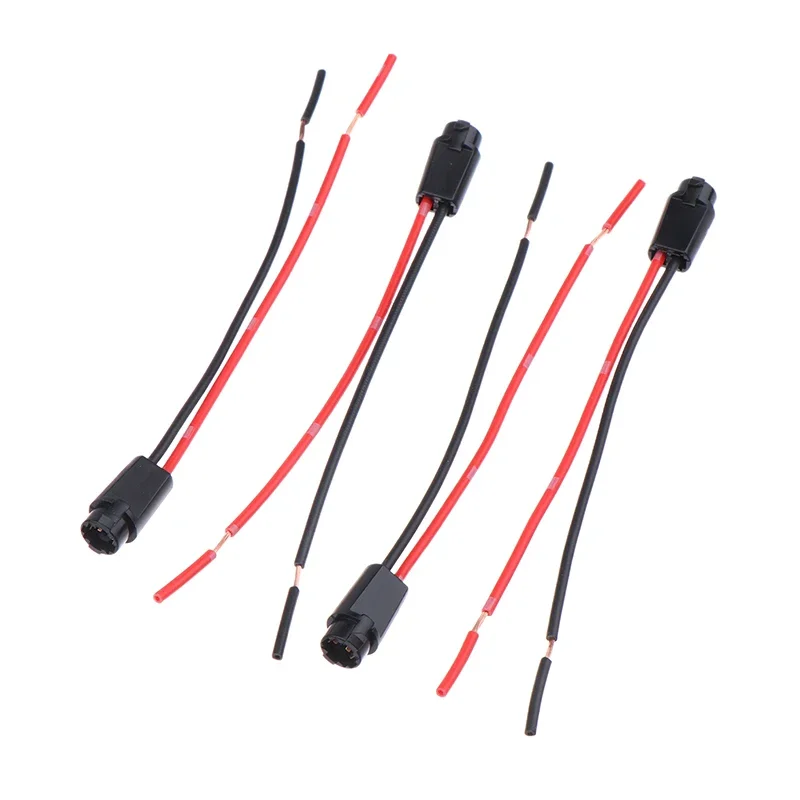 5Pcs T5 LED Bulb Holder Socket For 1.2W W3W Width Instrument Light Socket LED T5 Light Bulb Plug Extension Cables Harness