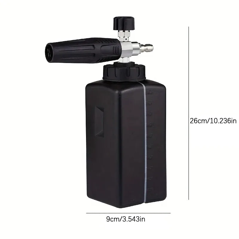 High‑Pressure Foam Cannon, 80° Adjustable Nozzle, Copper & ABS Construction, Quick Connect Car Wash Foam Gun, No Battery Needed