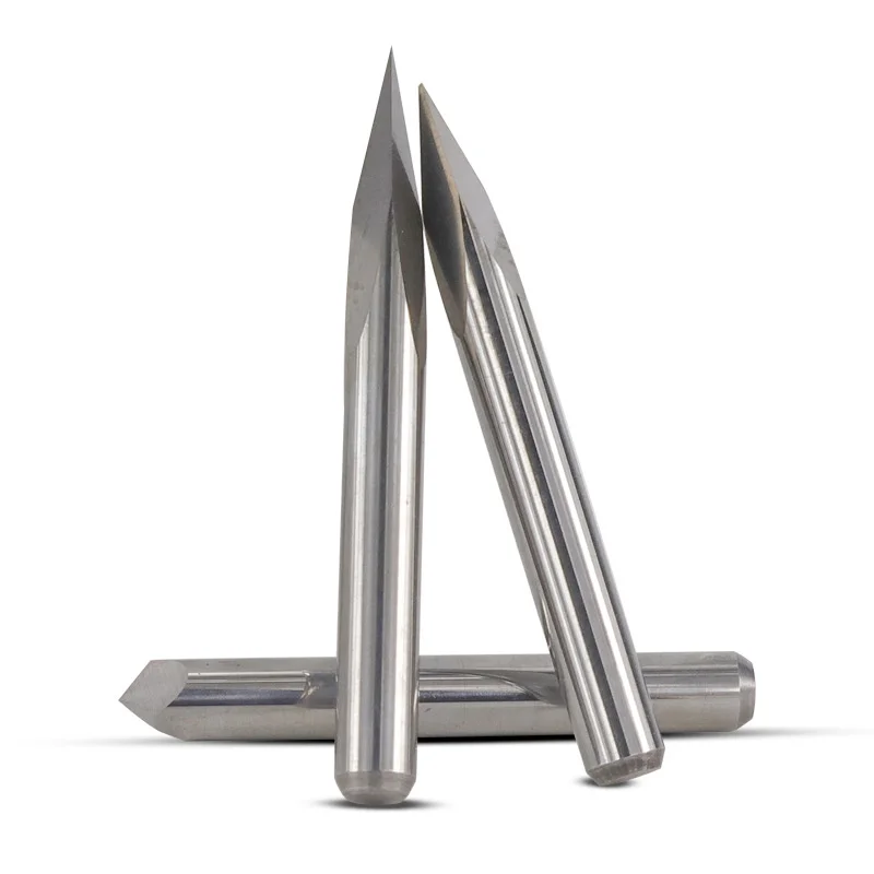 Imagem -06 - Edge Pyramid Gravura Bit Fresa Ferramenta de Fresagem de Madeira 3.175 mm Shank 20 30 40 45 60 90 Graus Cnc Router Bit 10 Pcs 3