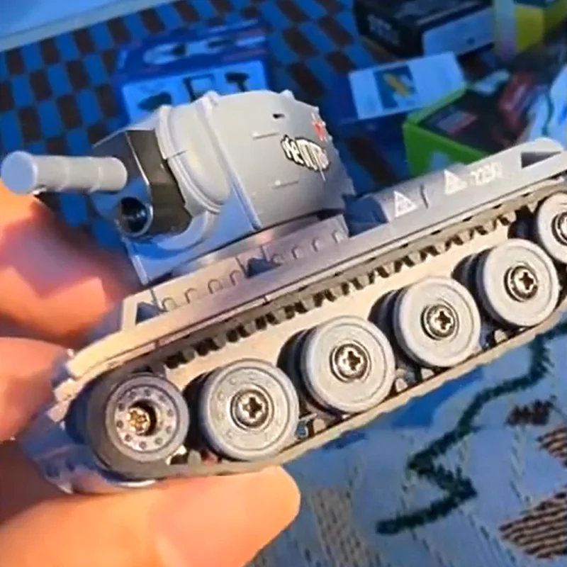 New 1/64 Mini Tank Simulation Remote Control Tank Battery Tracked Infrared Simulation Battle Competition 2.4g Children'S Gift