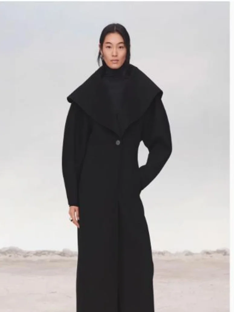 

Осень-зима, Новое поступление, женское высококачественное шерстяное пальто, длинное пальто с поясом и лацканами, винтажное пальто прямого кроя