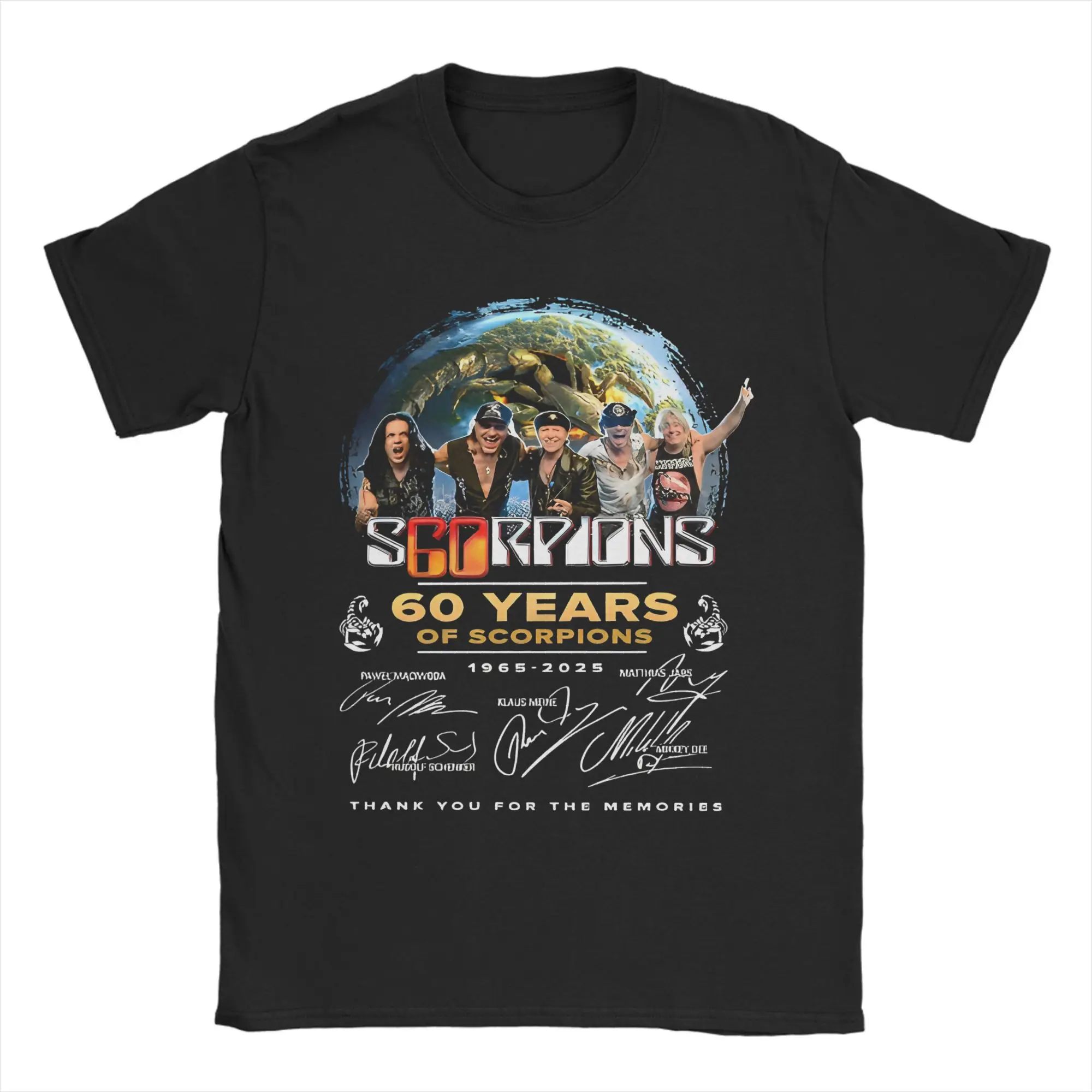 

Rock Scorpions Band 2025 Tour T Shirt Summer Cotton T-Shirts For Male Trendy Cool Design Tshirt Short-Sleeve Y2K Funny Tops