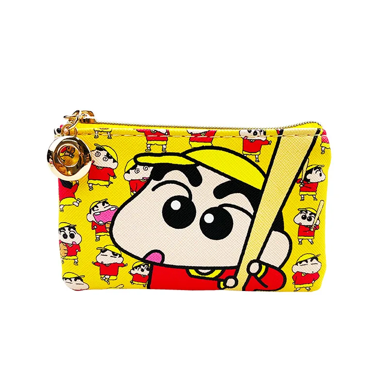 

Cartoon Fashion Crayon Shin-chan Girl's Bank Card Coin Bag Zero Money Bag Mini Cute Zipper Creative Small Wallet Toys Anime