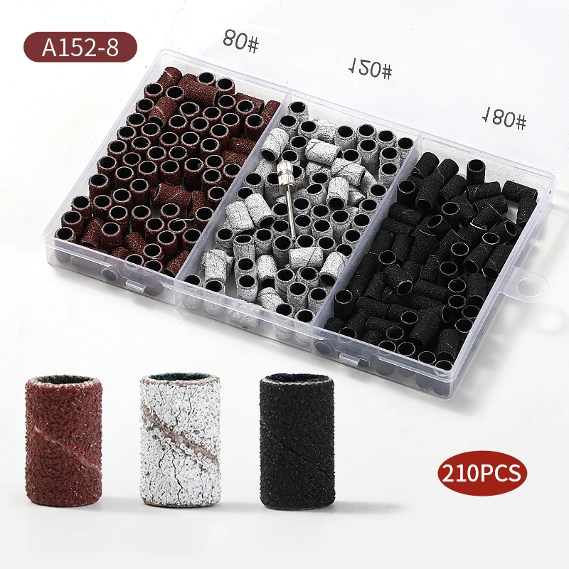 80/120/180 Degrees Nail Drill Bits Sanding Bands for Nail Drill File Grinder Sander Band Set Nails Gel Removing Pedicure Tools