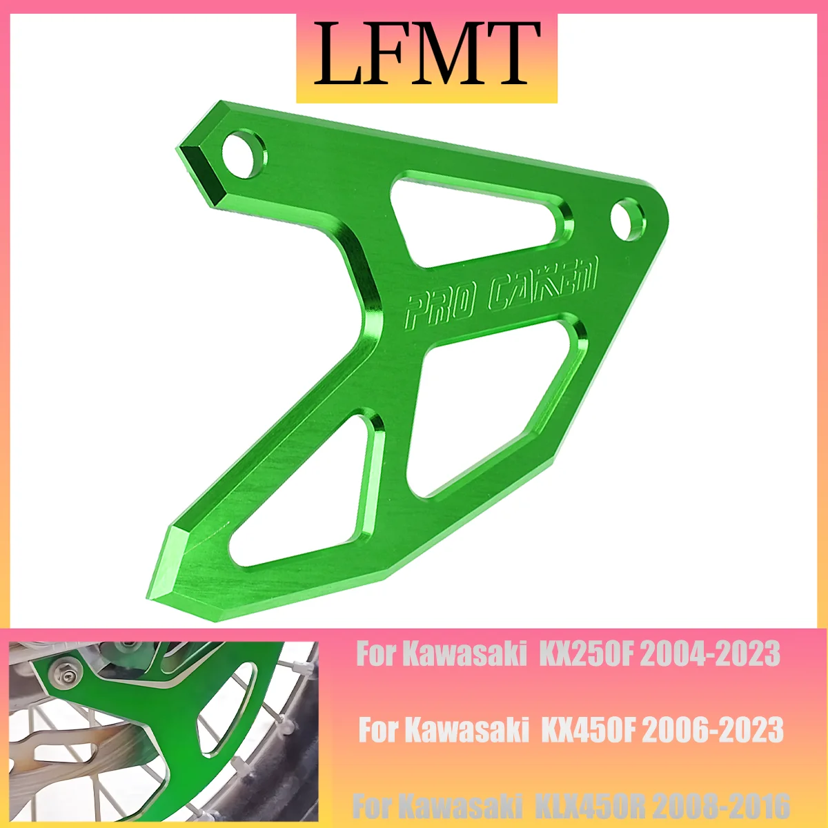 

For Kawasaki KX250F Motocross Rear Brake Caliper Brake Disc Guard Protector Cover KX450F KX 250F 450F KLX450R KLX 450R 2006-2018