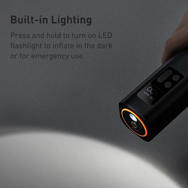 Mini Portable ABS Plastic Wireless Digital Tire Inflator Pump Car Air Compressor Tire Pressure Monitor - view 2