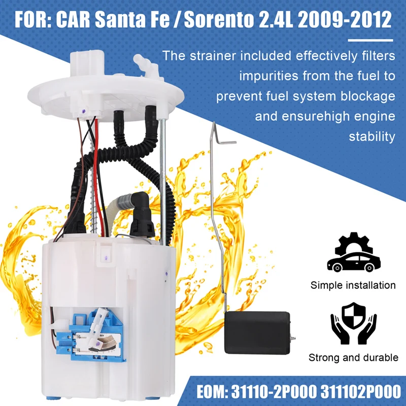 Car Fuel Pump Module Assy 31110-2P400 31110-2P000 For Hyundai Santa Fe Kia Sorento 2.4L 2009-2012 Tank Pump 311102P400