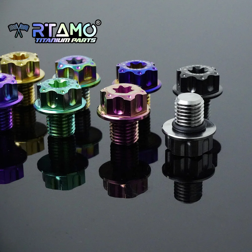 RTAMO Titanium Gear Oil Inject Bolt M12x1.5Pitch M14x1.5Pitch for Motorbike Oil Drain Plug