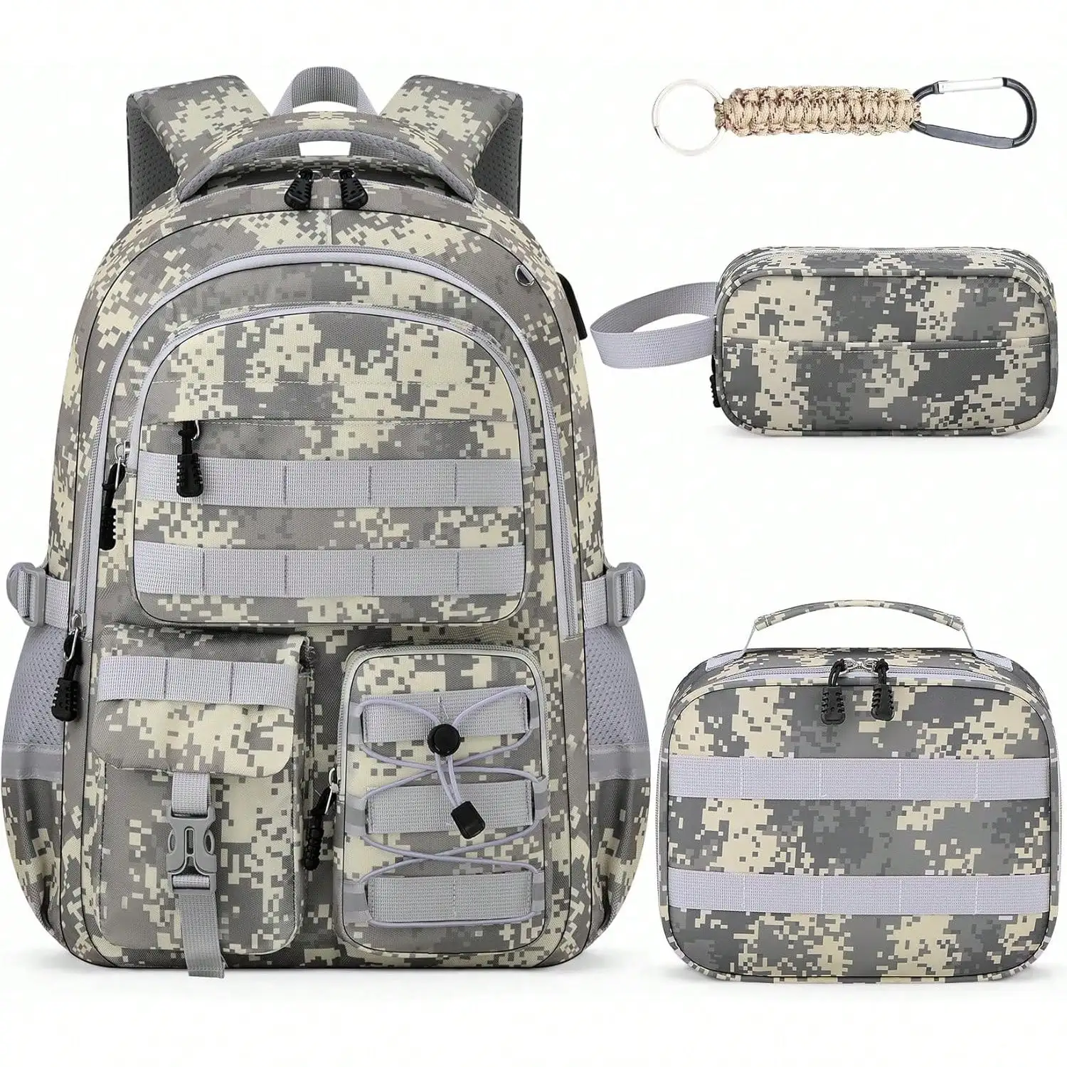 School Backpack For Boys - Camo Boys Backpack For Elementary Middle School - 18