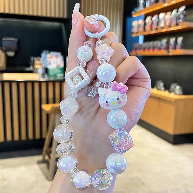 

Браслет Hello Kitty с булочкой корицы Kuromi, подвеска-рюкзак, брелок CCD из бисера My Melody, цепочка для телефона Pochacco, брелок