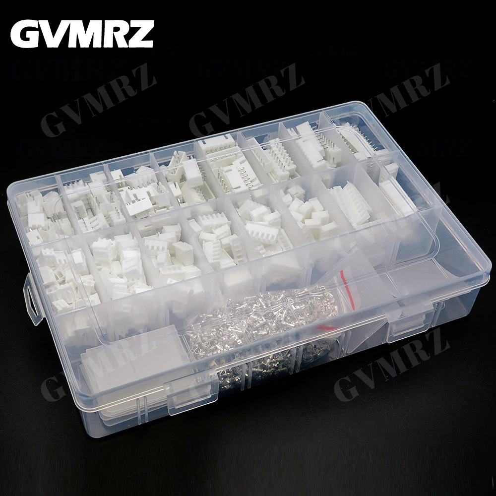1330PCS xh2.54 2.5mm 2/3/4/5/6/7/8/10 Pin Housing Male Female Pin Head Connector Adapter Plug Set Perfectly Compatible JST-XHP