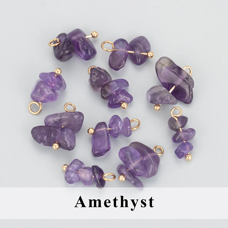 assoonas, 10 Stück/Lot, MB49, Schmuckzubehör, 18k vergoldet, Kupfer, Naturkristall, Anhänger, handgefertigt, Schmuckherstellung, DIY-Anhänger – Detail 5
