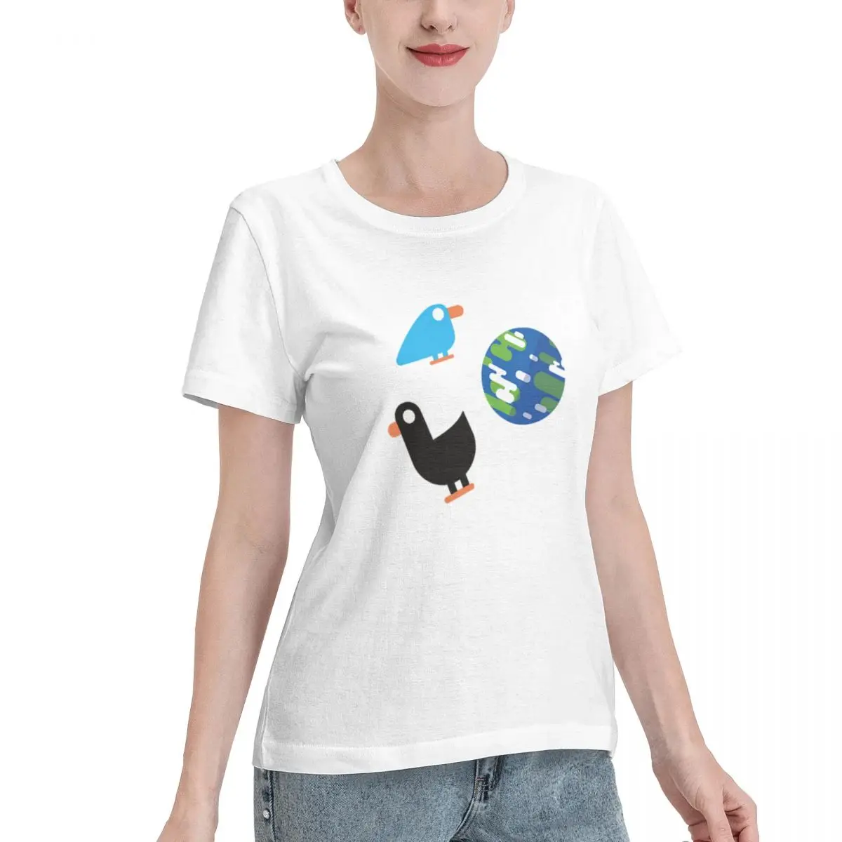 Bargain Price Kurzgesagt Women's T-shirt Trendy Casual Solid Color Tee