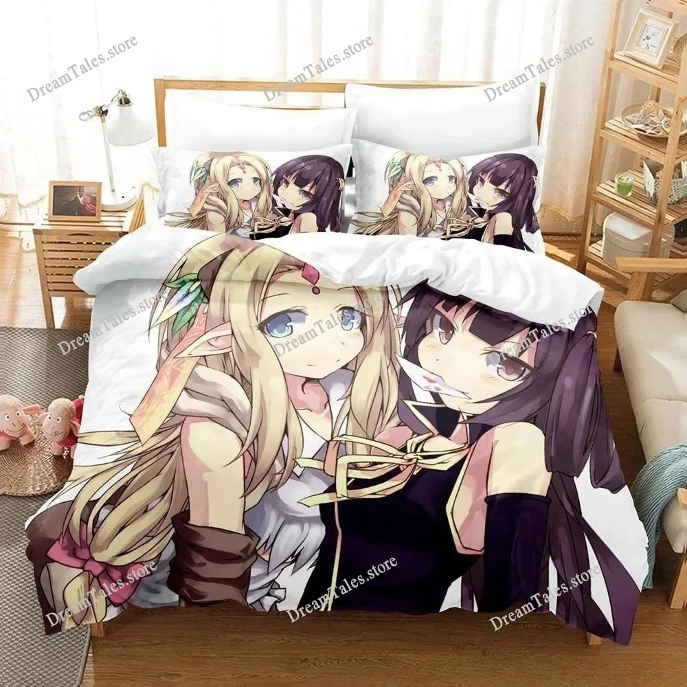 

New 3D Printing Kawaii Girls Bedding No Game No Life Bedding Set Cartoon Anime Set Adult Kid Bedroom Duvet Cover Set Luxury Gift