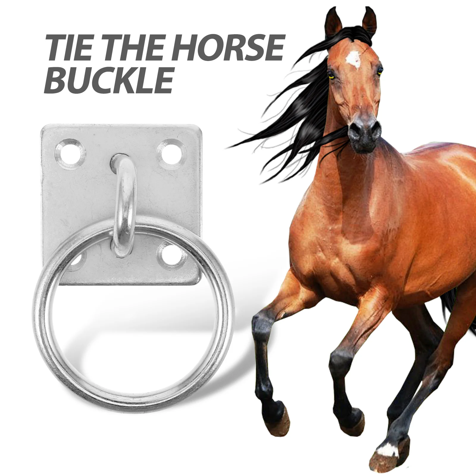 ربطة عنق متقاطعة شديدة التحمل لملحقات مقطورة الحصان حلقة باب ثابتة قابلة للتعديل مشبك حامل دلو مضاد للانزلاق