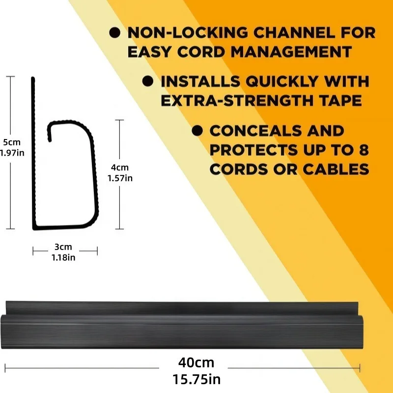 1PC 5X40CM PVC Trim Strip, Flexible Ribbed Channel Protector for Furniture, Metal Panels, Cabinets and Home Improvement Projects