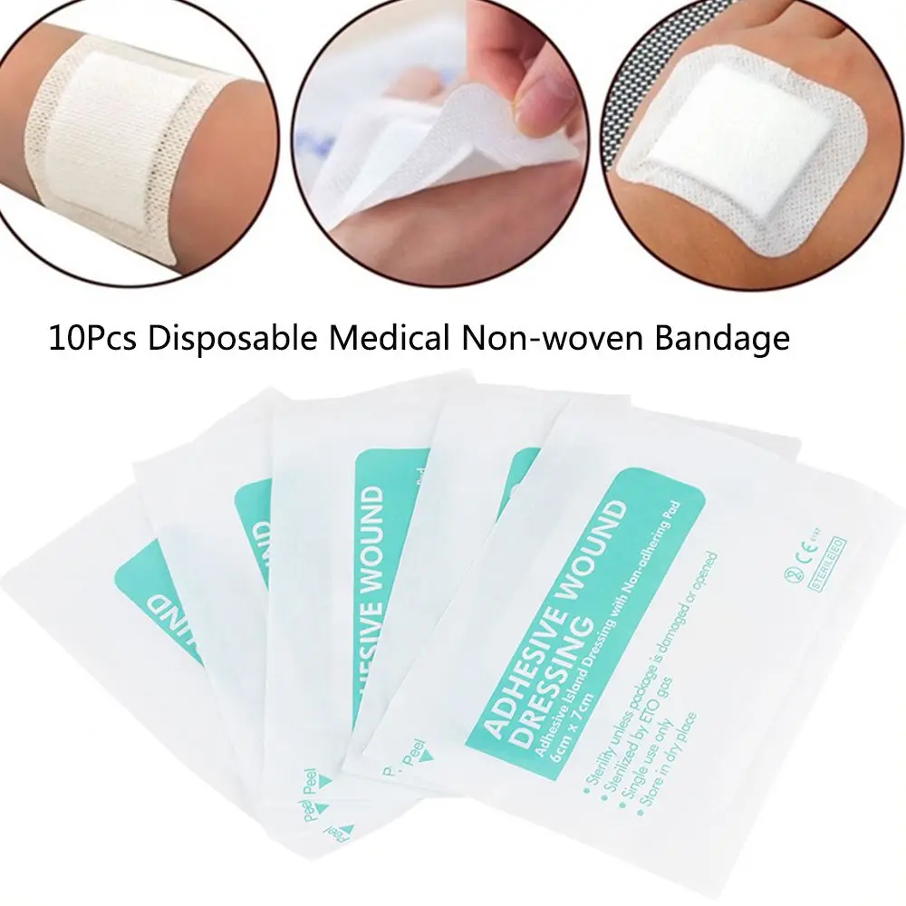 Health Care 10PCs Disposable Knee Protector Waterproof Adhesive Wound Dressing Fixation Tape Bandage Adhesive Wound Bandage