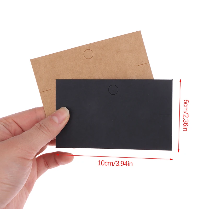 50 pz carta Kraft carta braccialetto Display carta carta collana fascia tornante imballaggio carta gioielli Display titolare del cartone