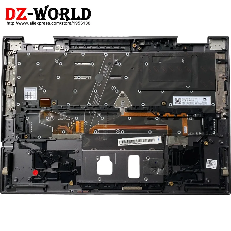 Keyboard With Palmrest Shell Upper Case C Cover for Lenovo Thinkpad X1 Yoga 8th Gen 8 Laptop 5M11H62243 5M11H62257 5M11H62296