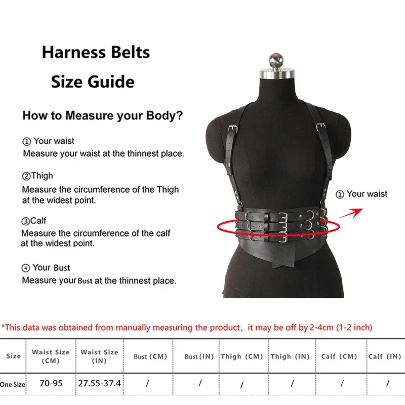 Women's Fashion Wide Belt Punk Vest Strap PU Leather Waist Drawstring Holiday Party Wear