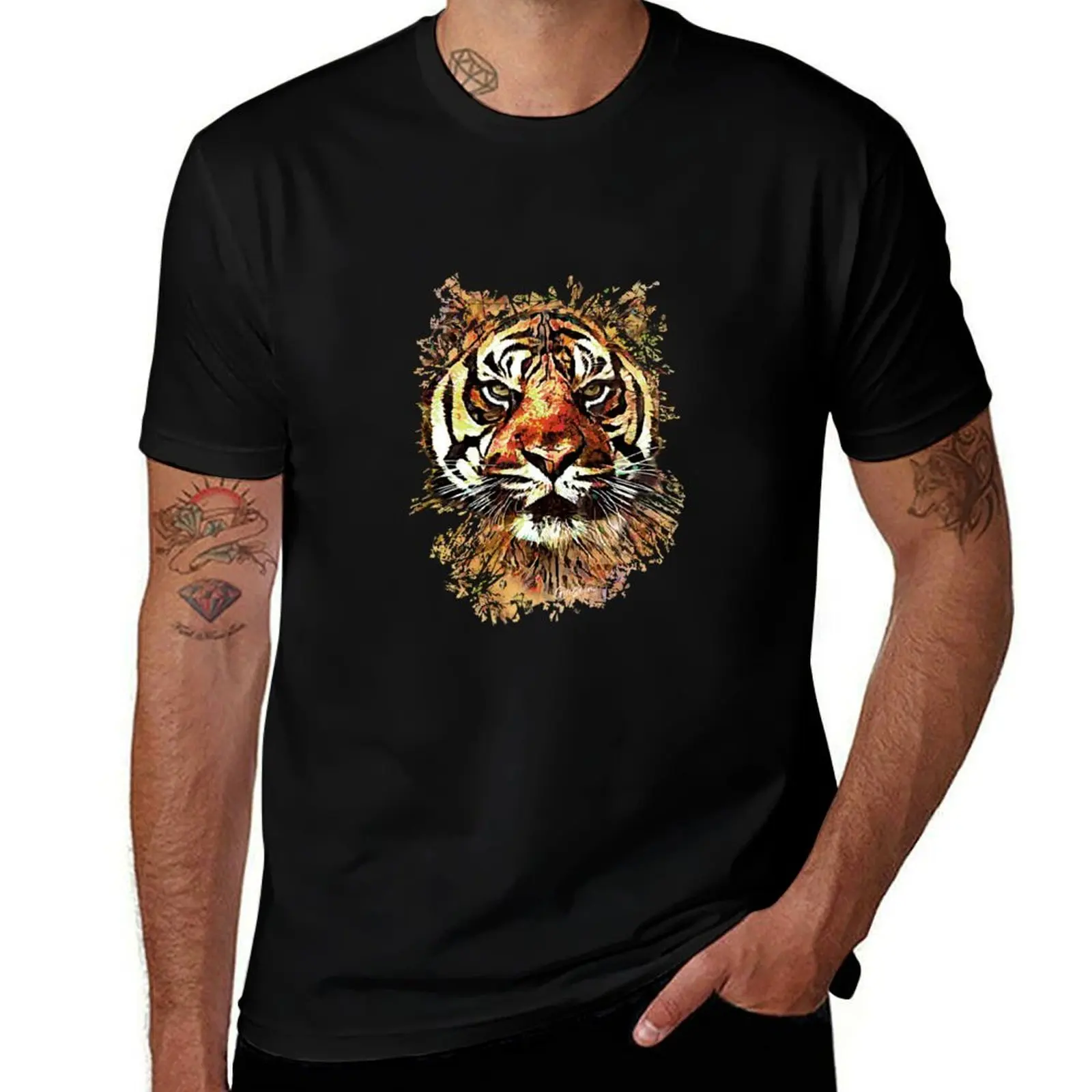 Tiger Tiger T-Shirt Large Size Casual Tee Shirt