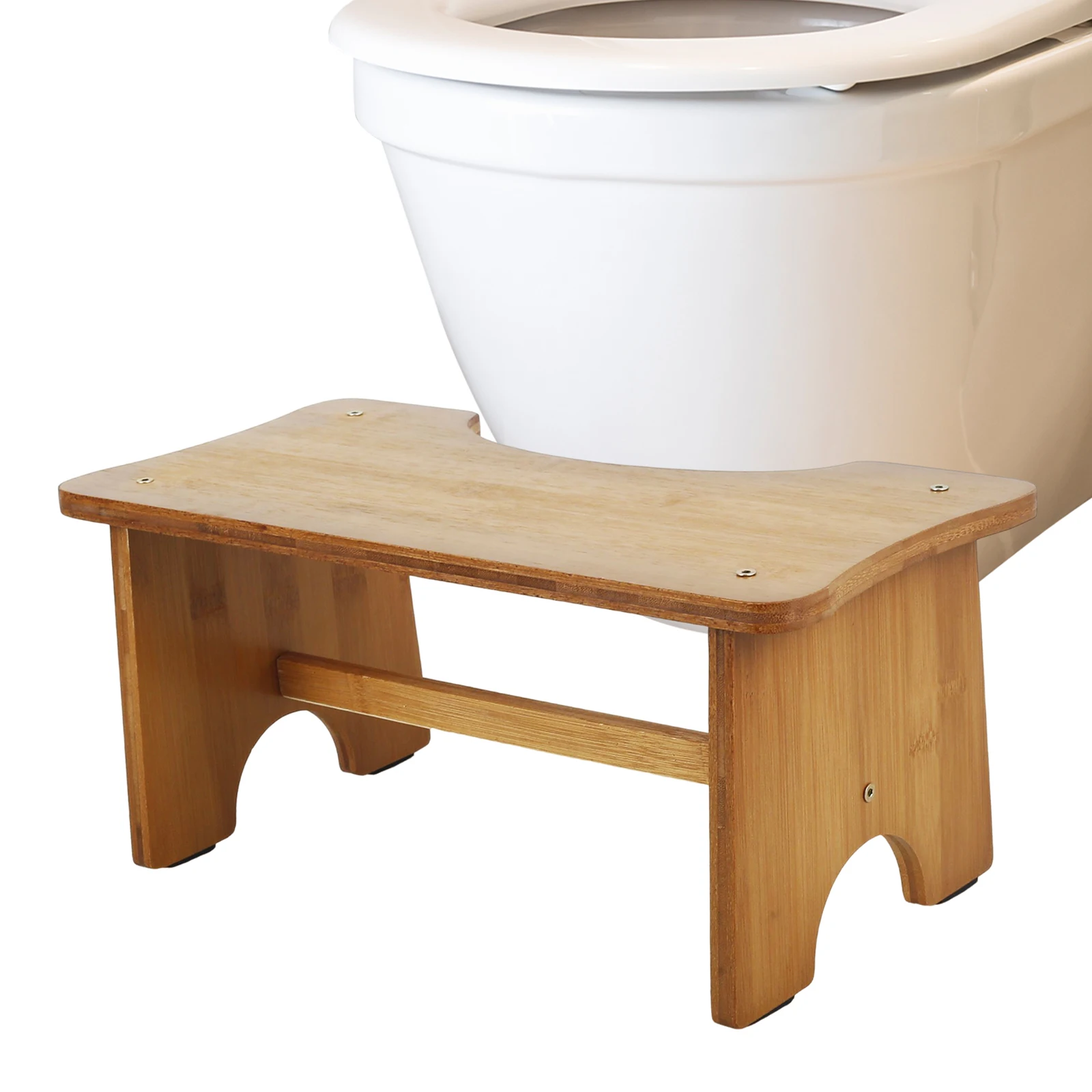 Bamboo Squatty Potty Toilet Stool Anti-slip Sturdy Toilet Foot Stool Bathroom Portable Pregnant Woman Children Adult Old People