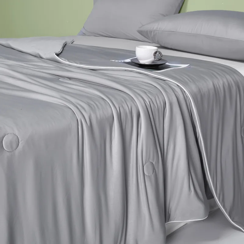 Class A Ice Cream Summer Quilt, Cool Silk Air-conditioning Blanket, Machine-washable Tencel for Summer