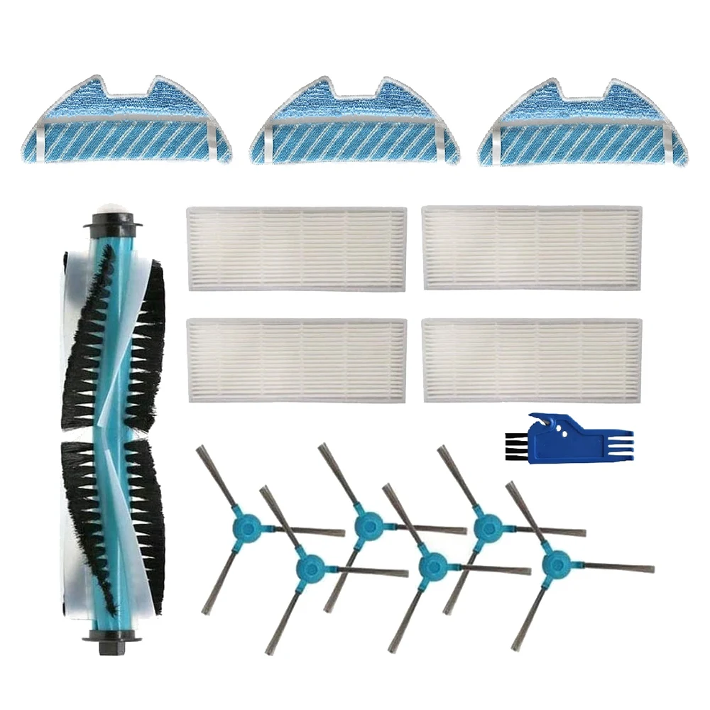 

A09G-Accessory for Cecotec Conga 1490 Robot Vacuum Cleaner Spares Pack of 1 Main Brush, 4 Hepa Filters, 6 Side Brushes, 3 Mop