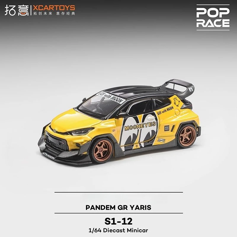 XCARTOYS POPRACE Pandem Toyota GR Yaris 1:64 Scale Diecast Metal Rally Racing Car Model Hobby Collection Gift Home Decoration